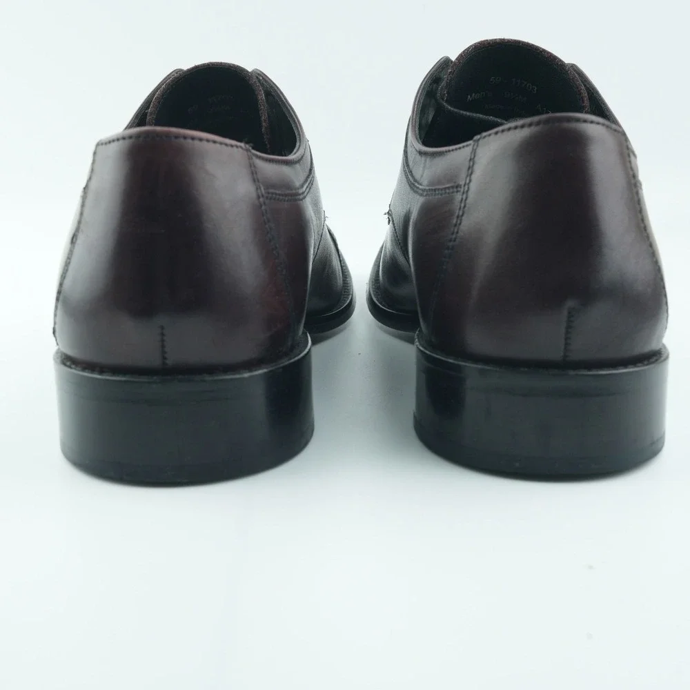 J. Murphy Johnston & Murphy Dress Shoes Mens 9.5M Burgundy Cap Toe Leather‎